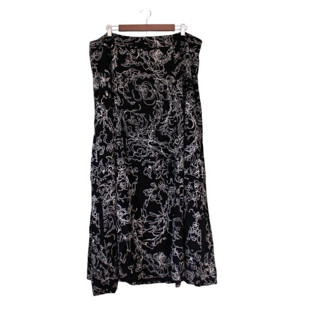 NWOT Soft Surroundings Maxi Skirt Size 2X Black Classic Flowy Career Office Boho